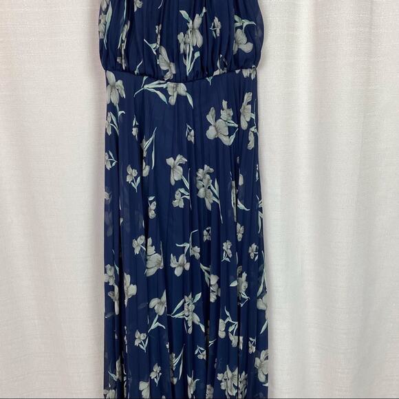 Lulu’s Memorable Night Navy Blue Floral Print Maxi Dress Sz.XS - Picture 6 of 15